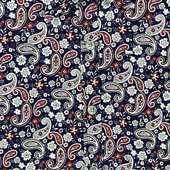 Peau De Loup | Paisley Long Sleeve Cotton Blouse Size 14 - Picture 6 of 7